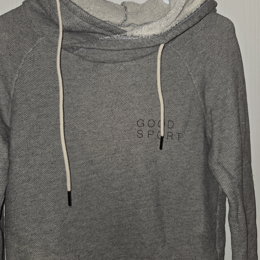 Gray Hoodie with Drawstrings - Picture 2 of 3
